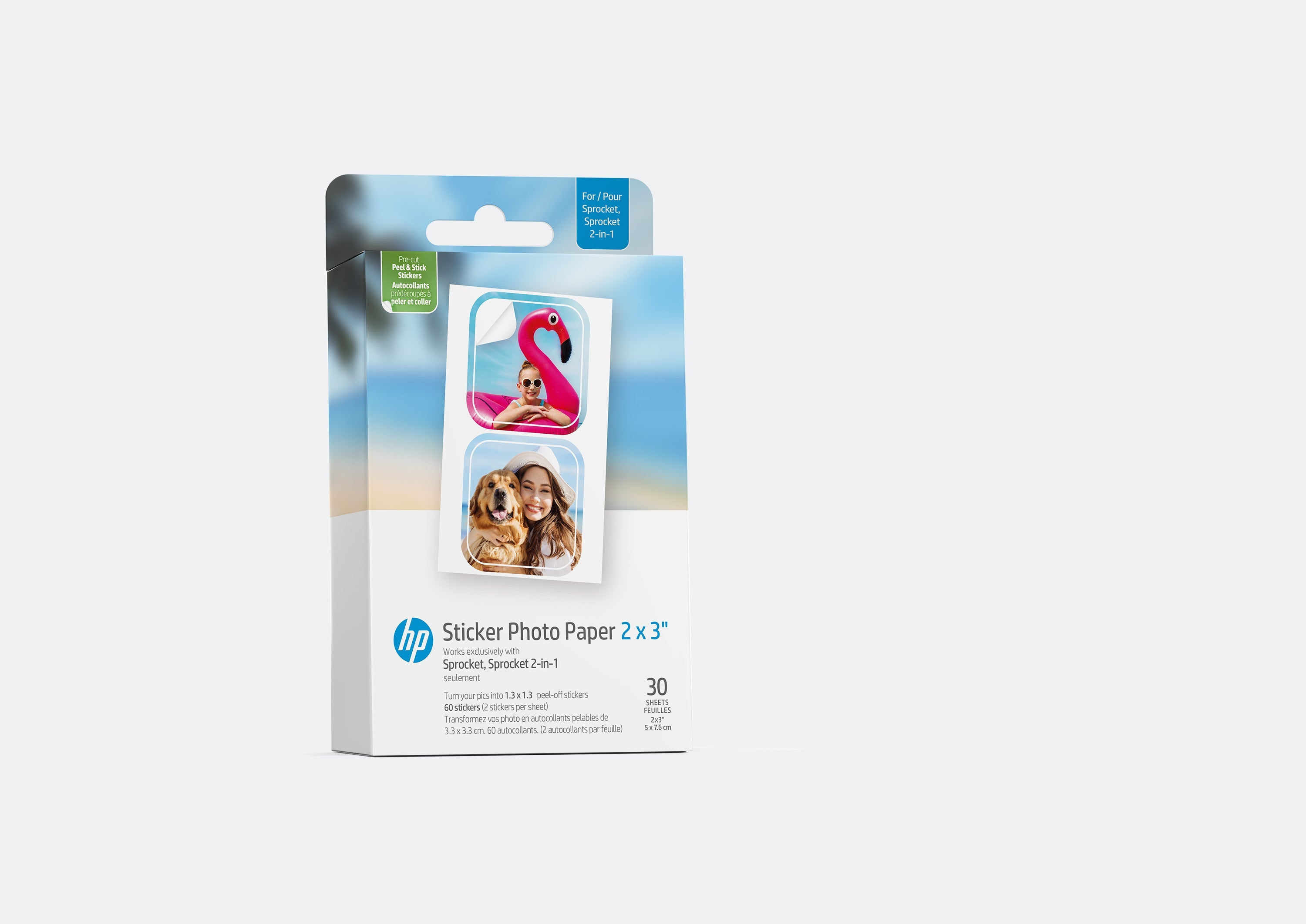HP Sprocket 2” x 3” Premium Zink Sticky-Back фото-папир