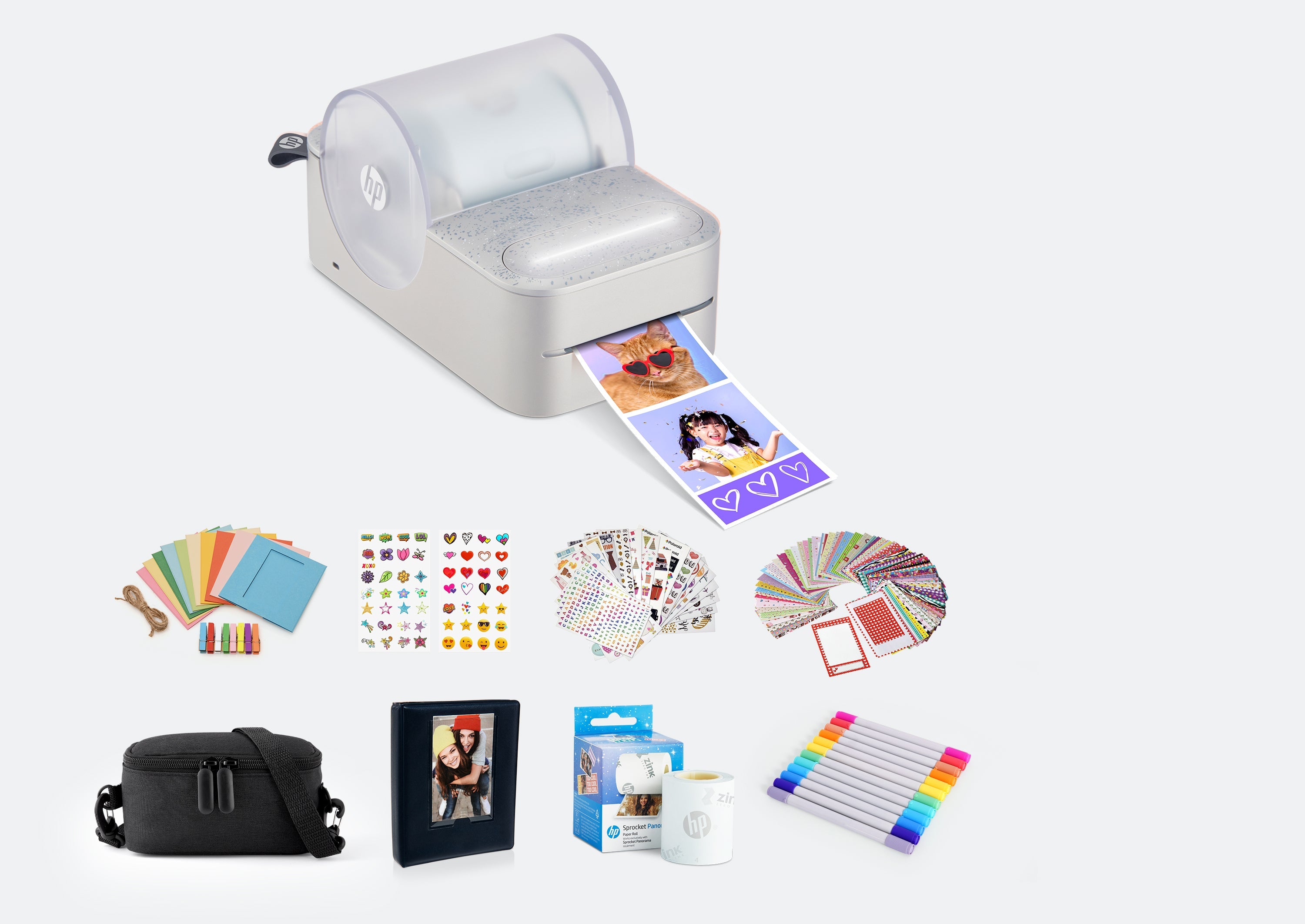 HP Sprocket Panorama インスタントポータブルカラーラベル＆フォトプリンターギフトバンドル