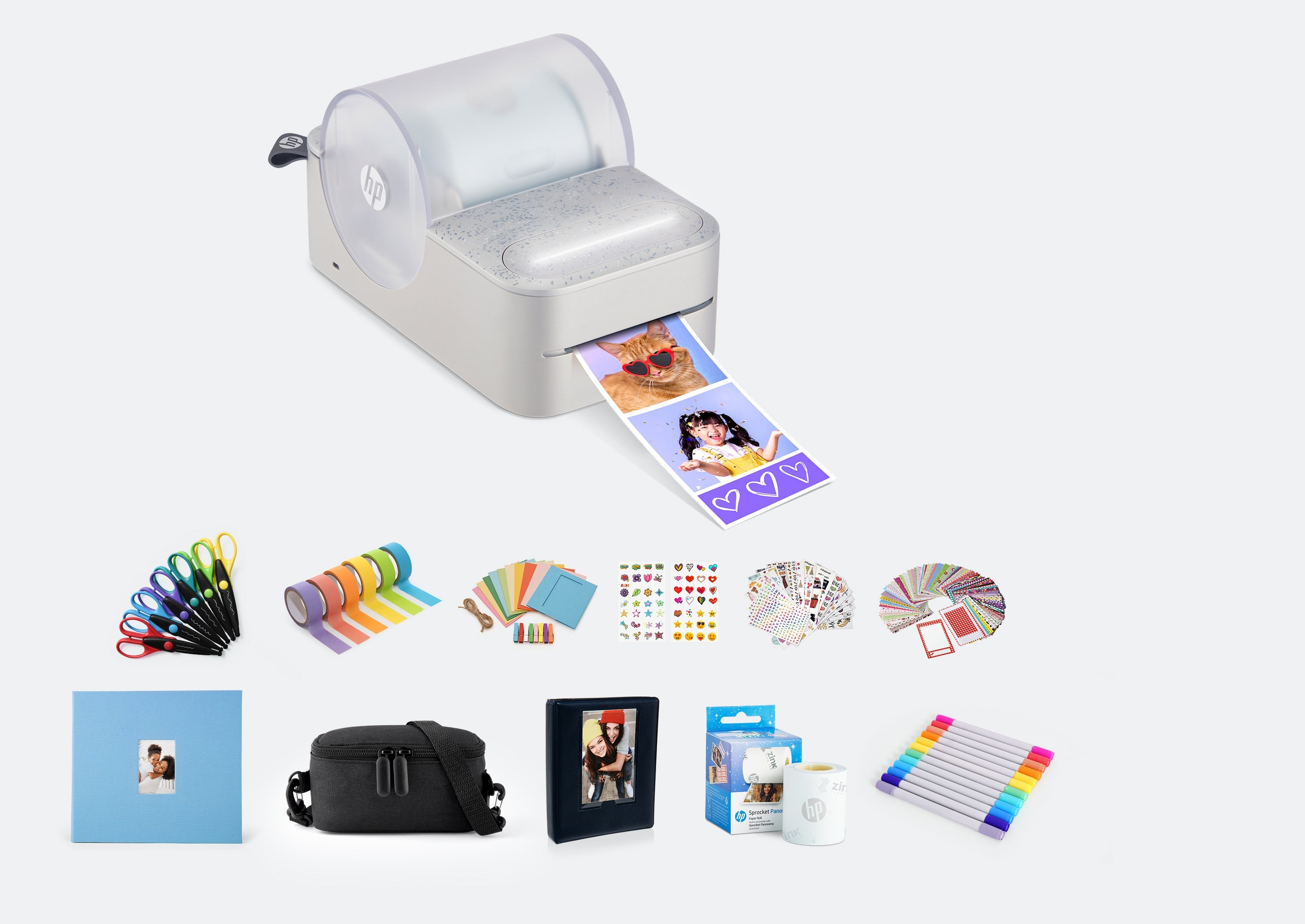 HP Sprocket Panorama インスタントポータブルカラーラベル＆フォトプリンタークラフトバンドル